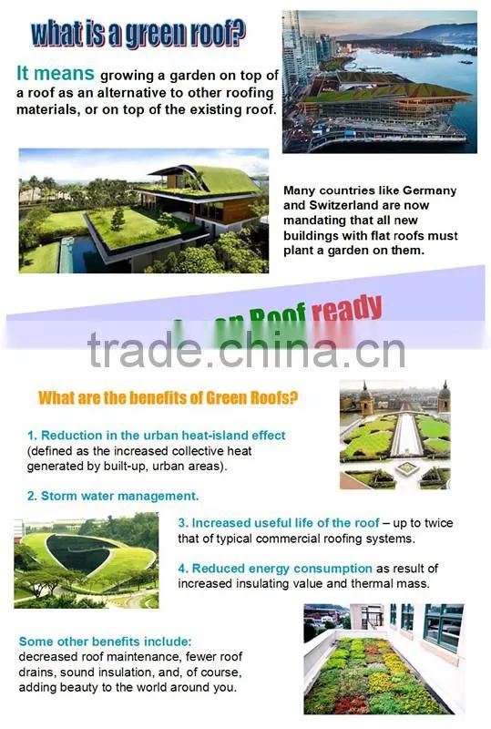 China Manufacture f-gardening Vertical green roof rooftop garden modular planter