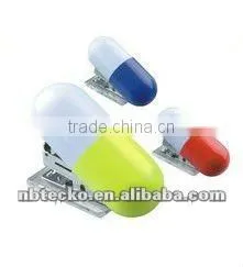 Capsule shape plastic stapler for promotional