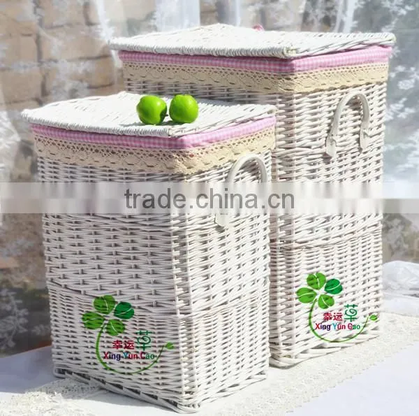 Beautiful rattan wicker Laundry basket with lids & large storage basket