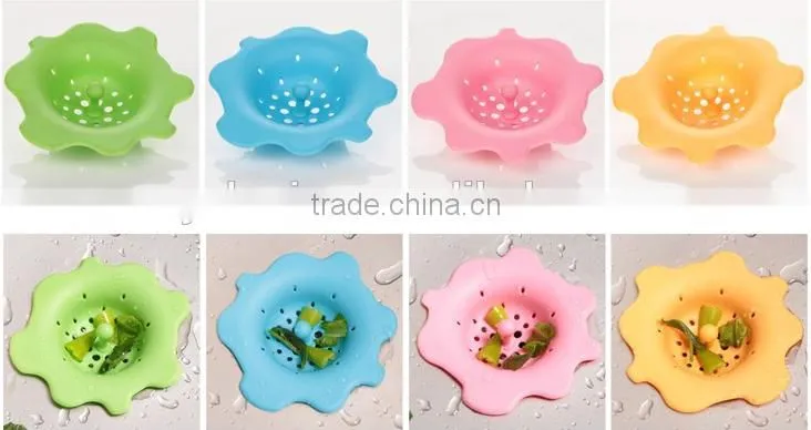 Flower design kitchen/bathroom sink strainer