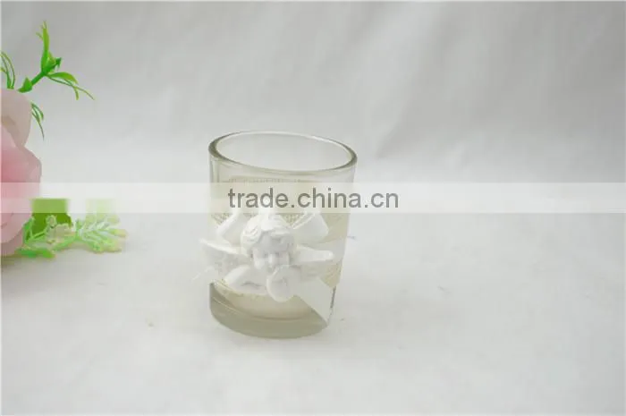 lovely angle shaped hanging glass candle holder for birthday