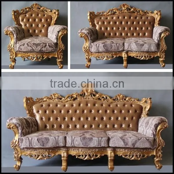 MS-1412-01&MS-1419-01&MS-1403-01 France style furniture sofa set in gold finish