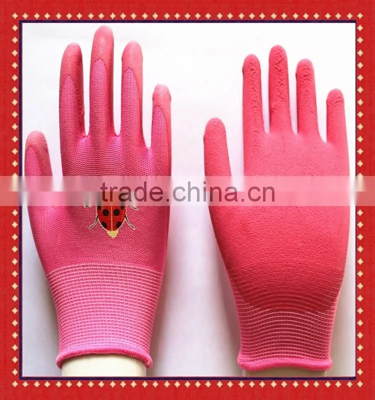 13G U3 Zebra Liner Anti Oil Honeycomb Garden Gloves With Nitrile Coated