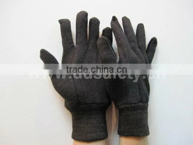 DDSAFETY 2017 Hot Sale Brown Jersey Glove Safety Gloves Guante De Trabajo With High Quality