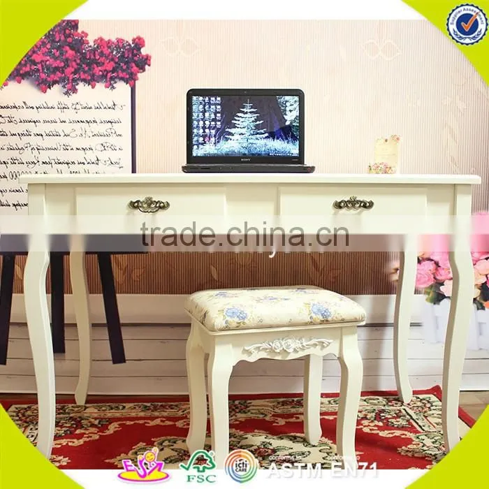 2017 New design wooden bedroom vanity furniture high quality solid wooden youth bedroom vanity furniture W08G192