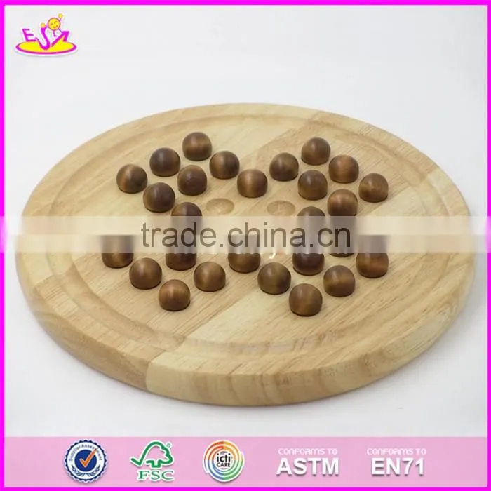 2017 New design children educational wooden chess checkers set W11A051