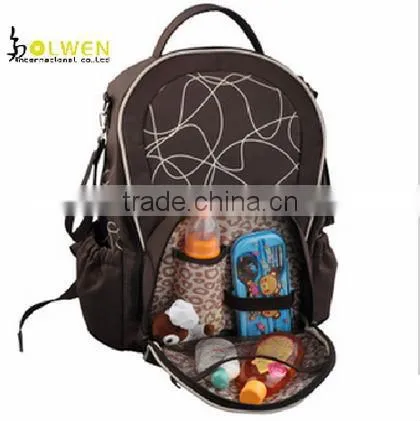 high-capacity diaper bag with microfiber
