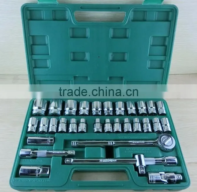 BERRYLION dual colors 32pcs mechanic tool box wrench set with good packing