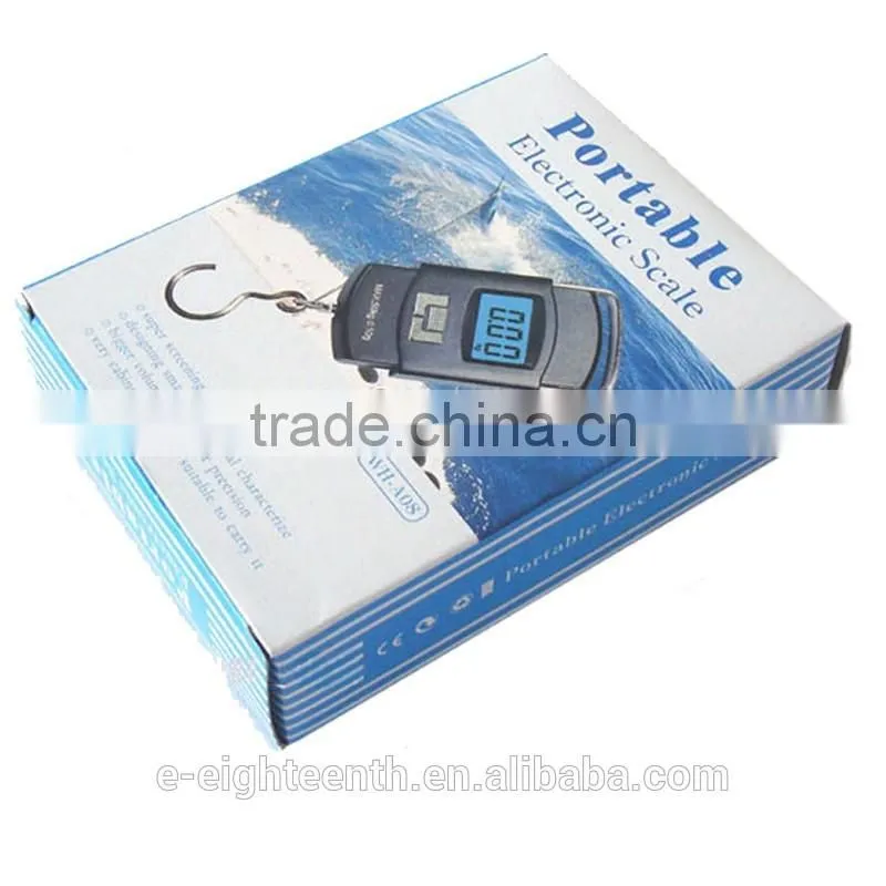 2016 new arrival hot sale 50kg*10g Mini Digital Hanging Luggage Fishing Weighing Scale