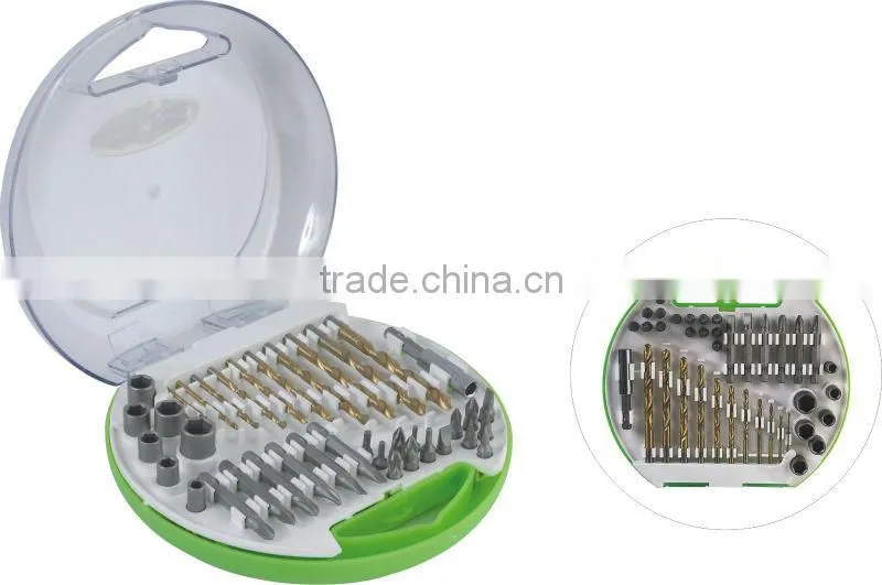39pcs twist drill and bit set in plastic case