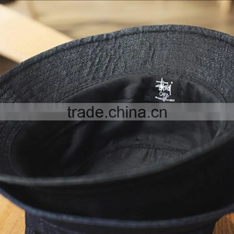 2016 New Design Cowboy Bucket Hat With a Woven Label Logo cap