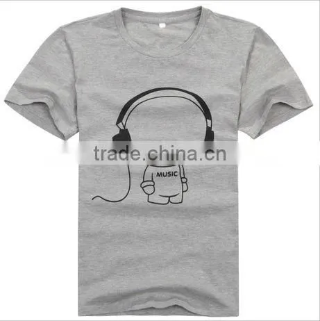 Custom single color cotton fashion men beautiful t shirt