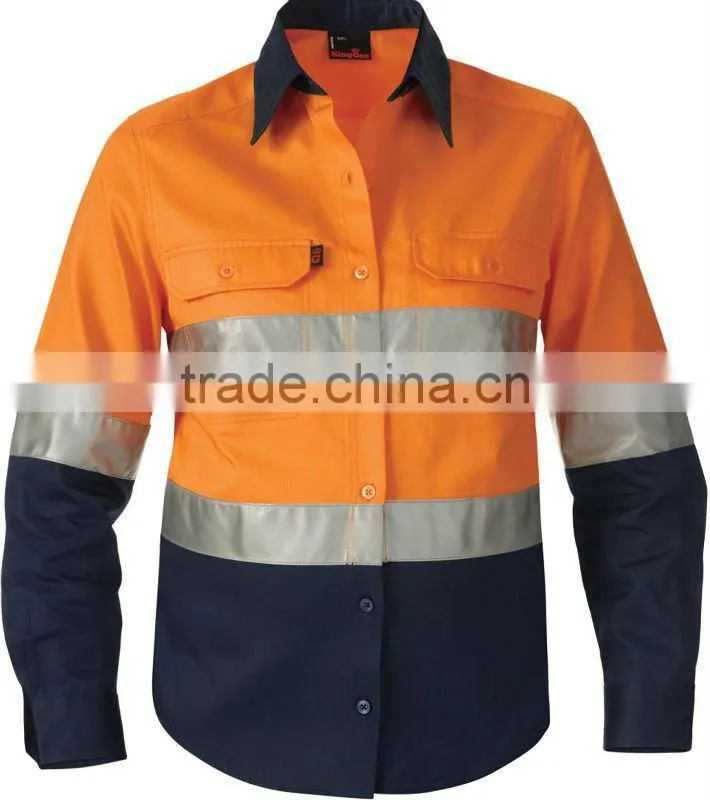 Flame Retardant Reflective Shirt (Long-sleeve, Cross Pattern)