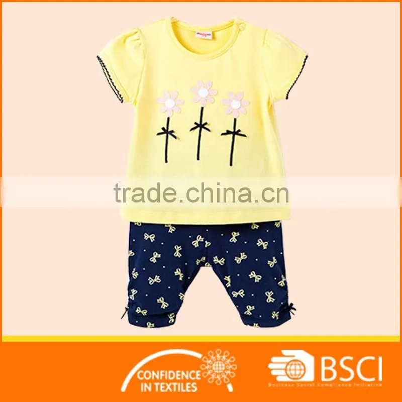 Infant Clothes Short Sleeve Shirt+ Printing Legging Baby Sets