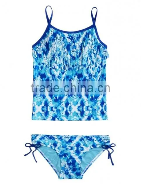 Paint splatter tankini swimsuit