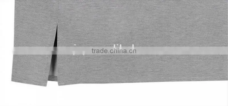 2016 Linen gray letters posted split skirts