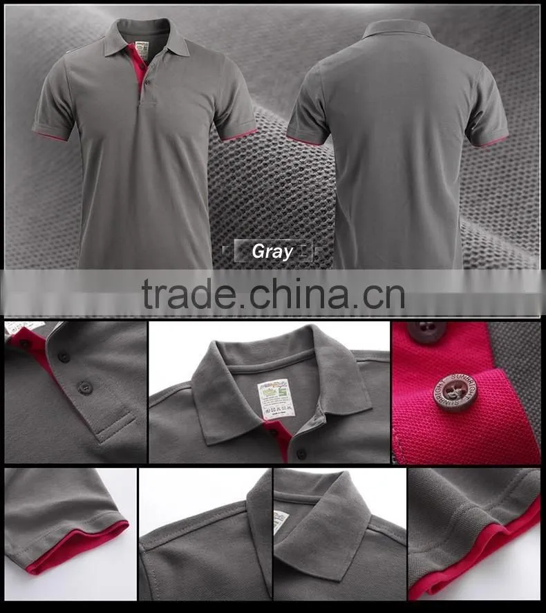 custom news design 100% cotton two color short sleeve polo shirt Bosco Sport Shirt couple slim shirts design for lovers