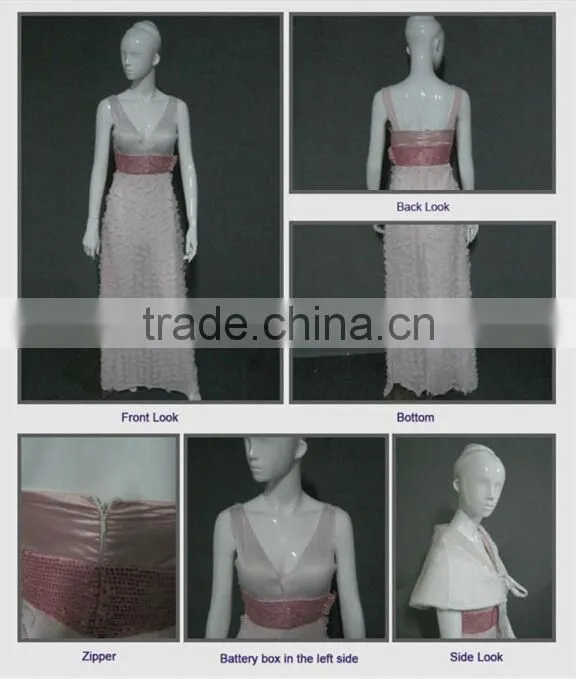 new arrivals 2014 fiber optic led luminous cheap long evening dresses