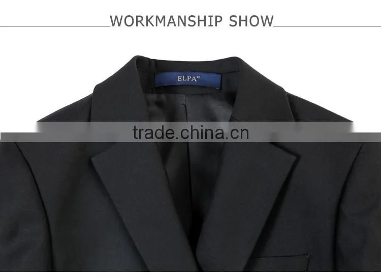 ELPA NXB0083 British style slim black fancy 3 piece designer kids boys suits