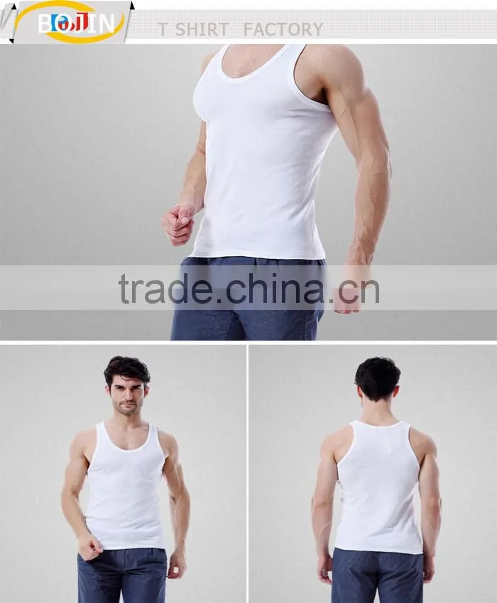 custom 100% cotton blank tank top gym tank top manufacturer