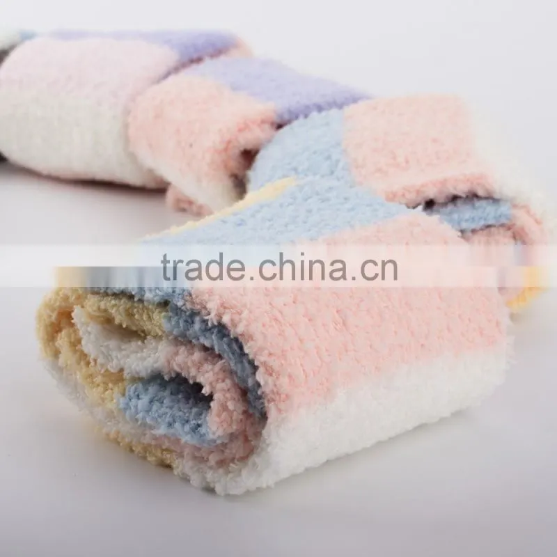 New Women Winter Women Ladies Soft Warm Fluffy Bed Socks Thickening Velvet Bow Thermal Cute Socks