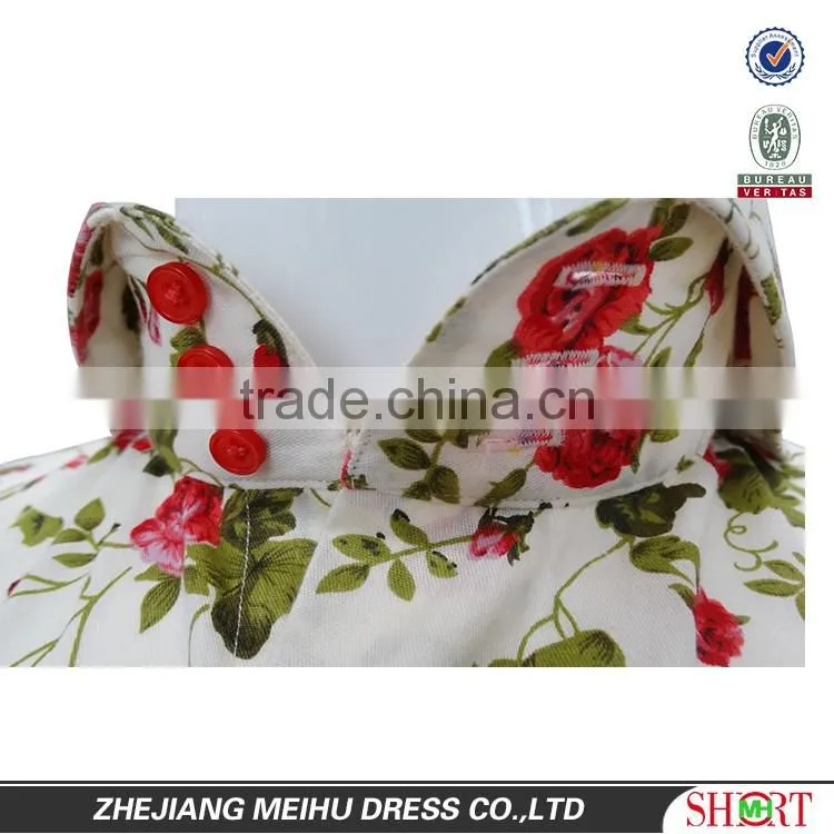 Men 3 button collar dress shirts fancy man shirt flowers