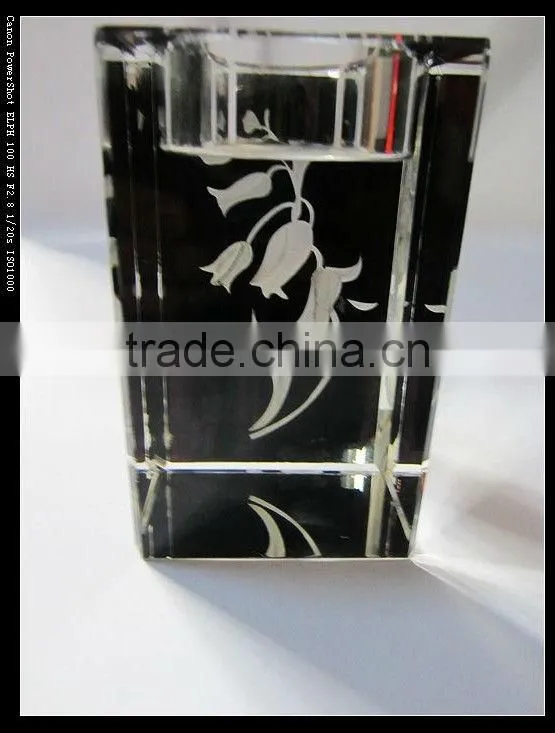 Elegant flower Square Crystal candlesticks