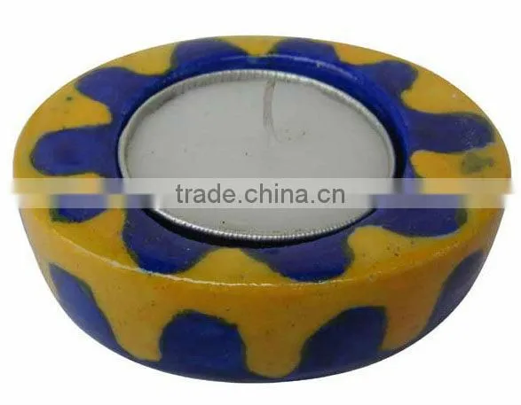 Blue Pottery Incense stand , Ceramic Incense stand