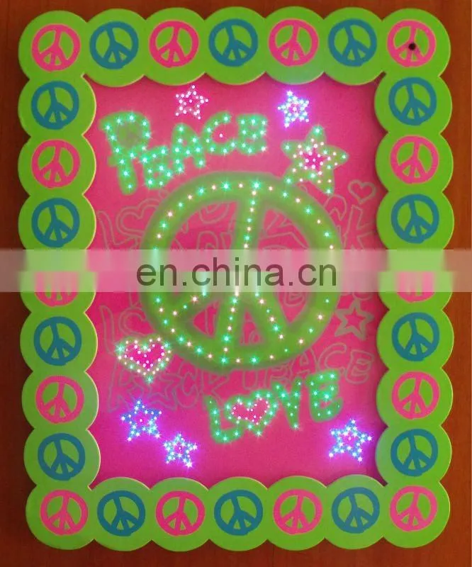 decorative wall hanging arts and craft with led