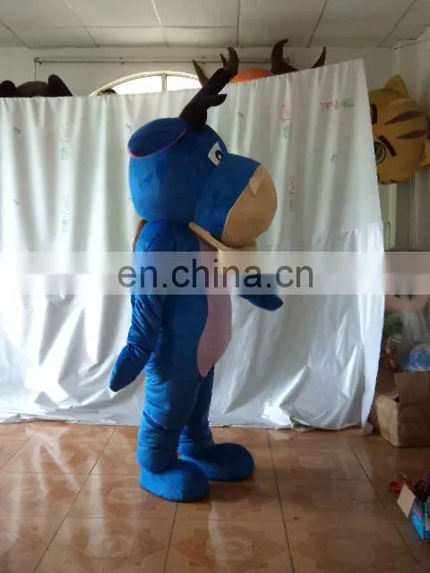 2013 adult blue donkey mascot costume for kids party