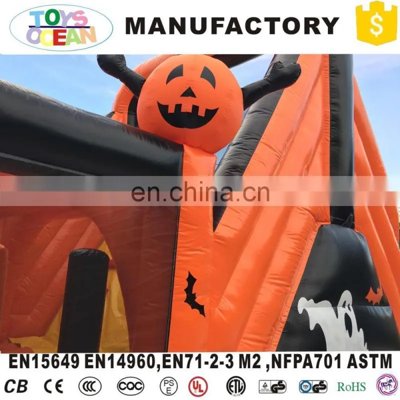 Crazy halloween inflatable haunted house obstacle course for Kids