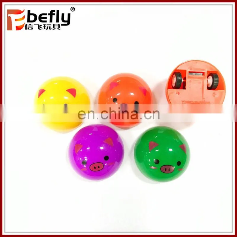 Animal emoji plastic pull backt toy for vending machine