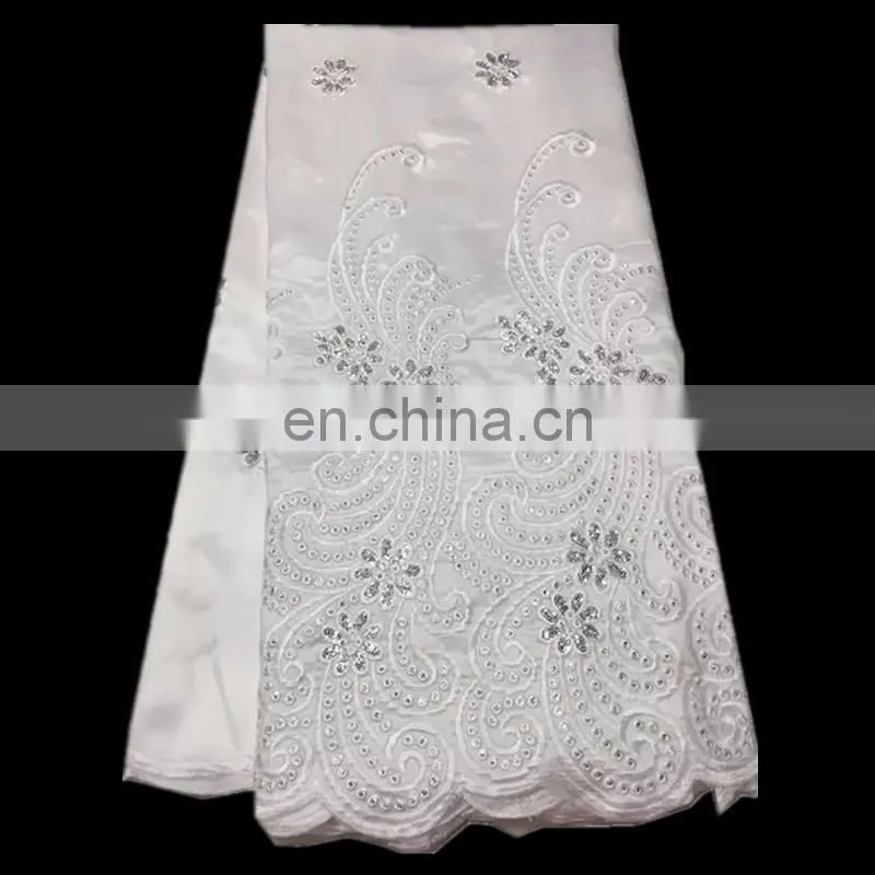 Guangzhou China Top Design George Lace Fabric Embroidery Lace with sequins K15120918