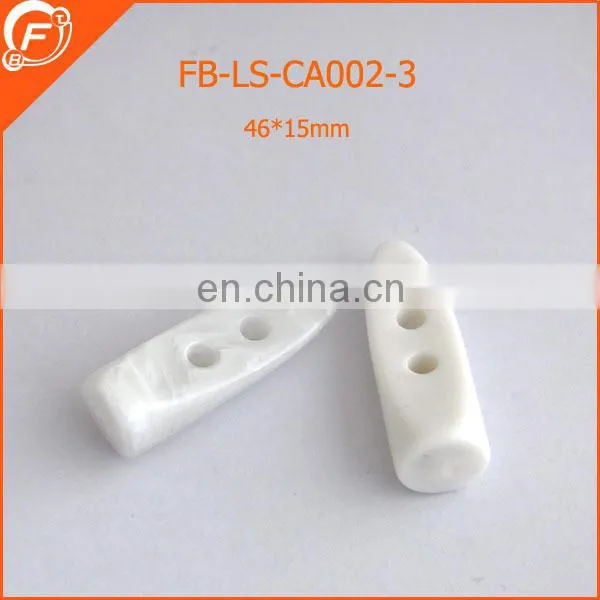 plastic acrylic horn toggle button for coat garments