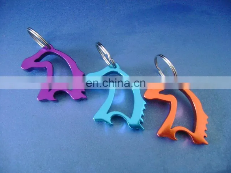 custom metal horse keychain with opener