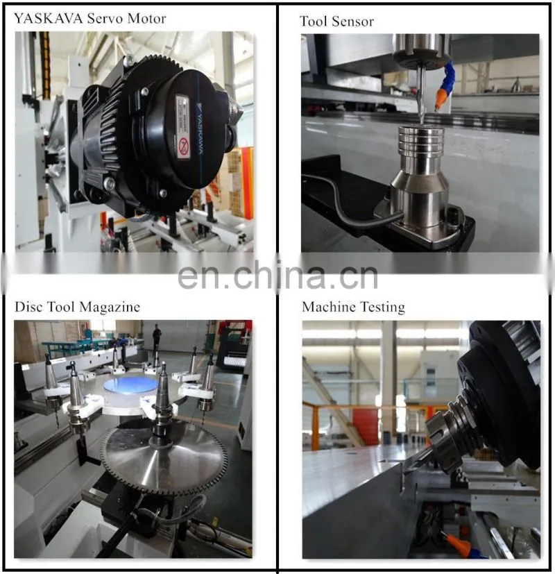 4th axis cnc router/4-axis Aluminum profile processing Center with Disc tool magazine