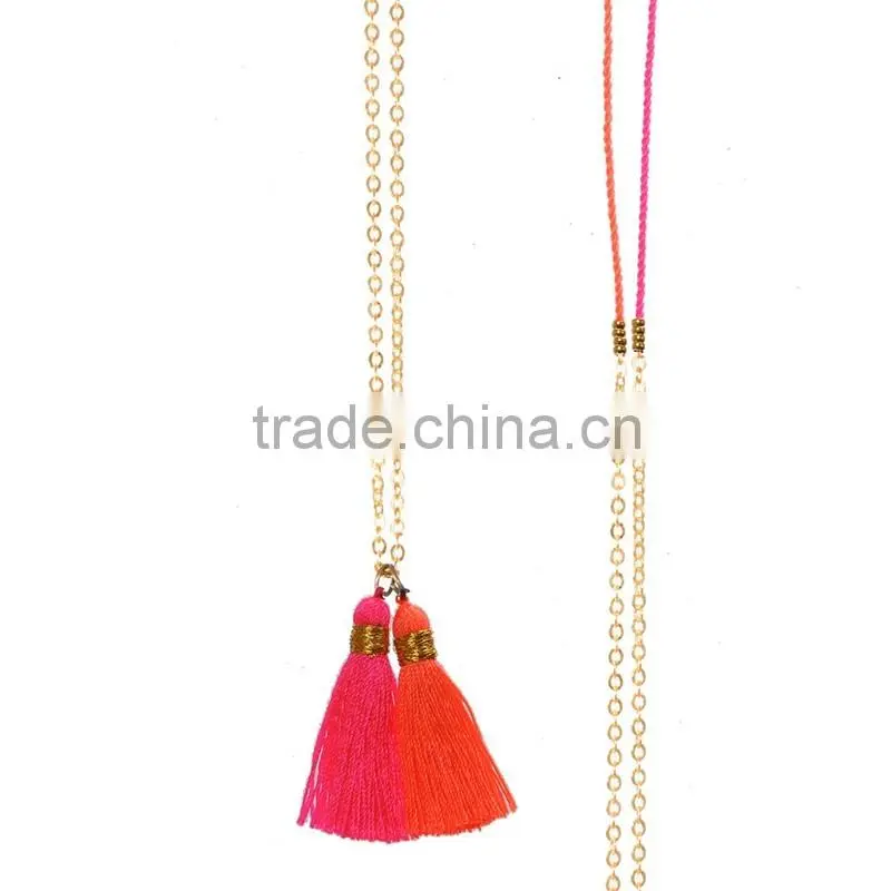 2016 wholesale trendy jewelry tassel lariat necklace for women