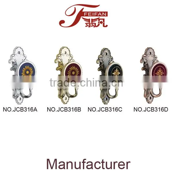 JCB316 ABCD curtain tiebacks double hook