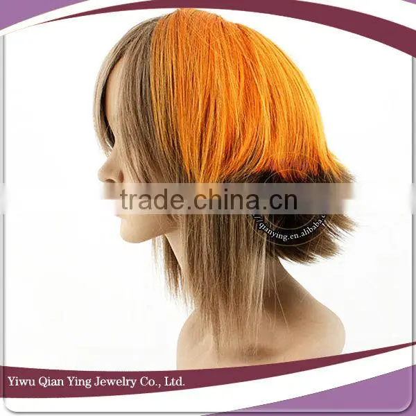 short two color synthetic cospaly boys hair wig