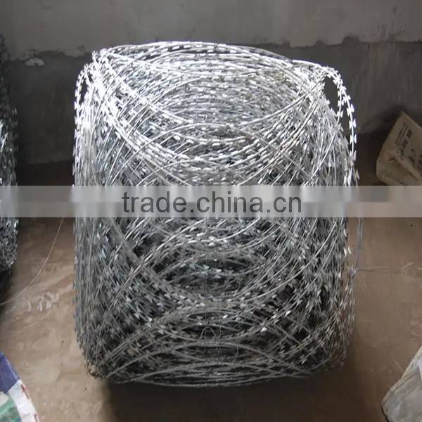 BTO-28 electro galvanized razor wire(factory and supplier)