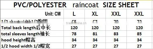 PVC rain coat,PVC raincoat, poncho RC002 - hot product
