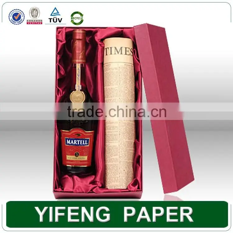 Custom Color Printing Fashionable Champagne Box Wine Carrier