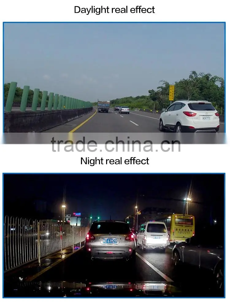 2016 rearview mirror with DVR Romote radar detector combo 3 in 1 car DVR rearview mirror
