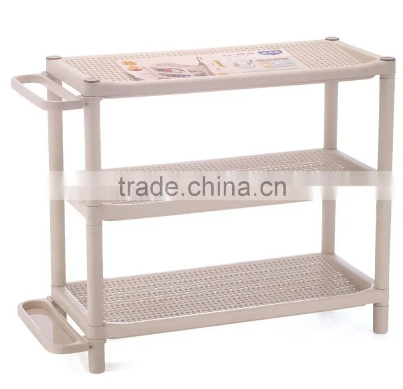 White Foldable Plastic Shoe Display Rack Plastic Shoe Rack