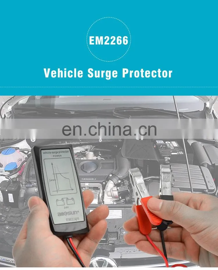 Allosun EM2266 Vehicle Surge Protector Vehicle Circuit Protect Tool 24V