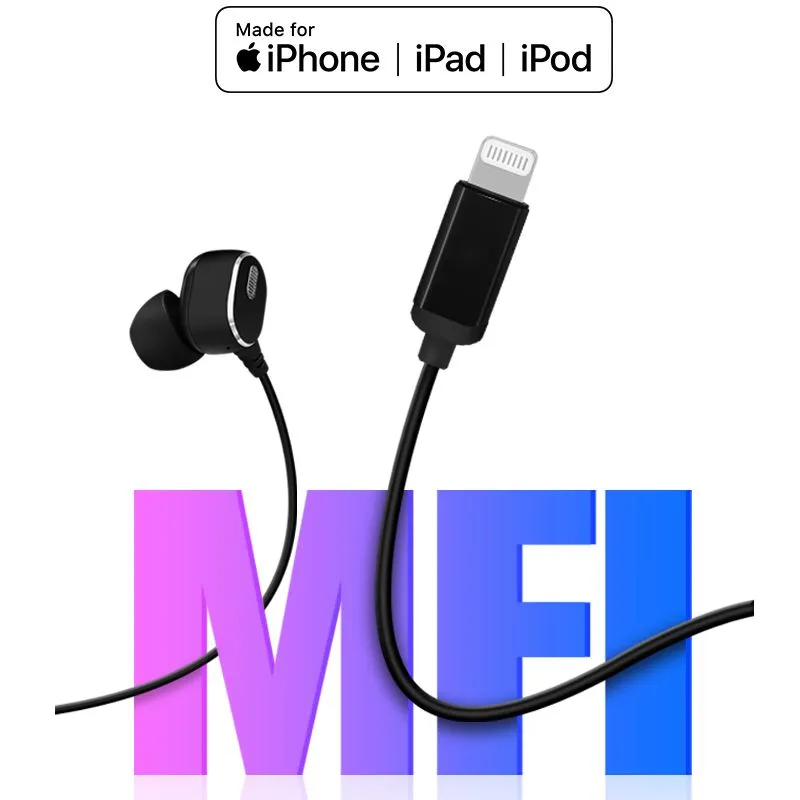 MFi certified earphone for apple white color