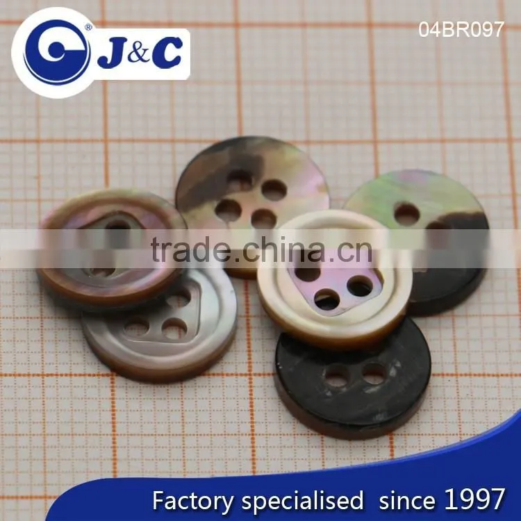 J&C Brown MOP shell buttons,pearl shell buttons for fashion shirt.BR097, BR098