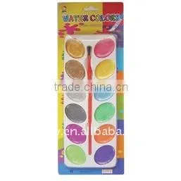 12 COLORS METALLIC WATER COLOR DAMP DRY WITH A PAINTBRUSH AND PALETTE NON-TOXIC