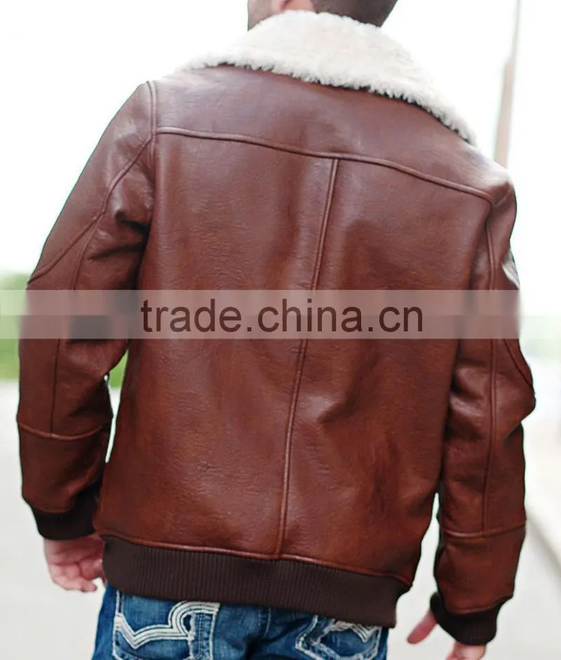 men winter leather jacket