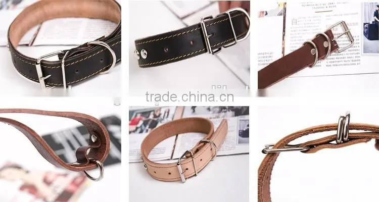 High quality leather dog collar